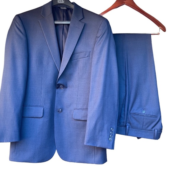 Jos. A. Bank Suits & Blazers Jos A Bank Mens Blue Wool Suit 38r 32w